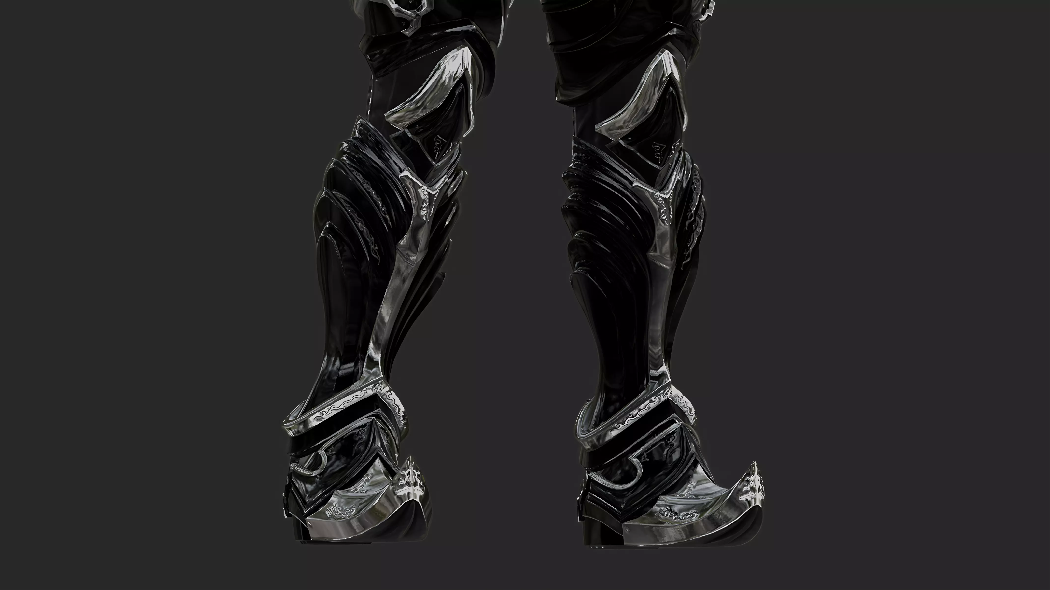 GARO GOLD STORM ARMOR Low-poly 3D model_21