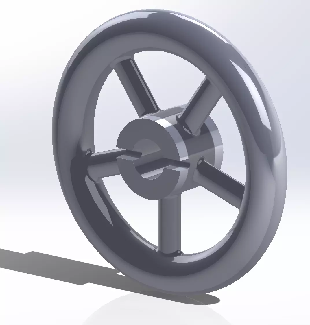 Mechanical Handwheel Machine Wheel 3D model_0
