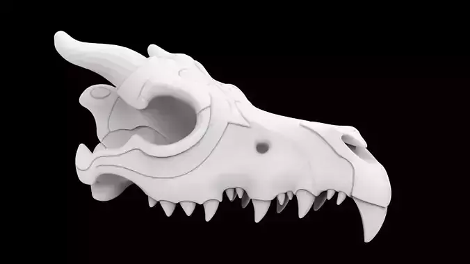 Dragon Skull Relic 3d Print Model