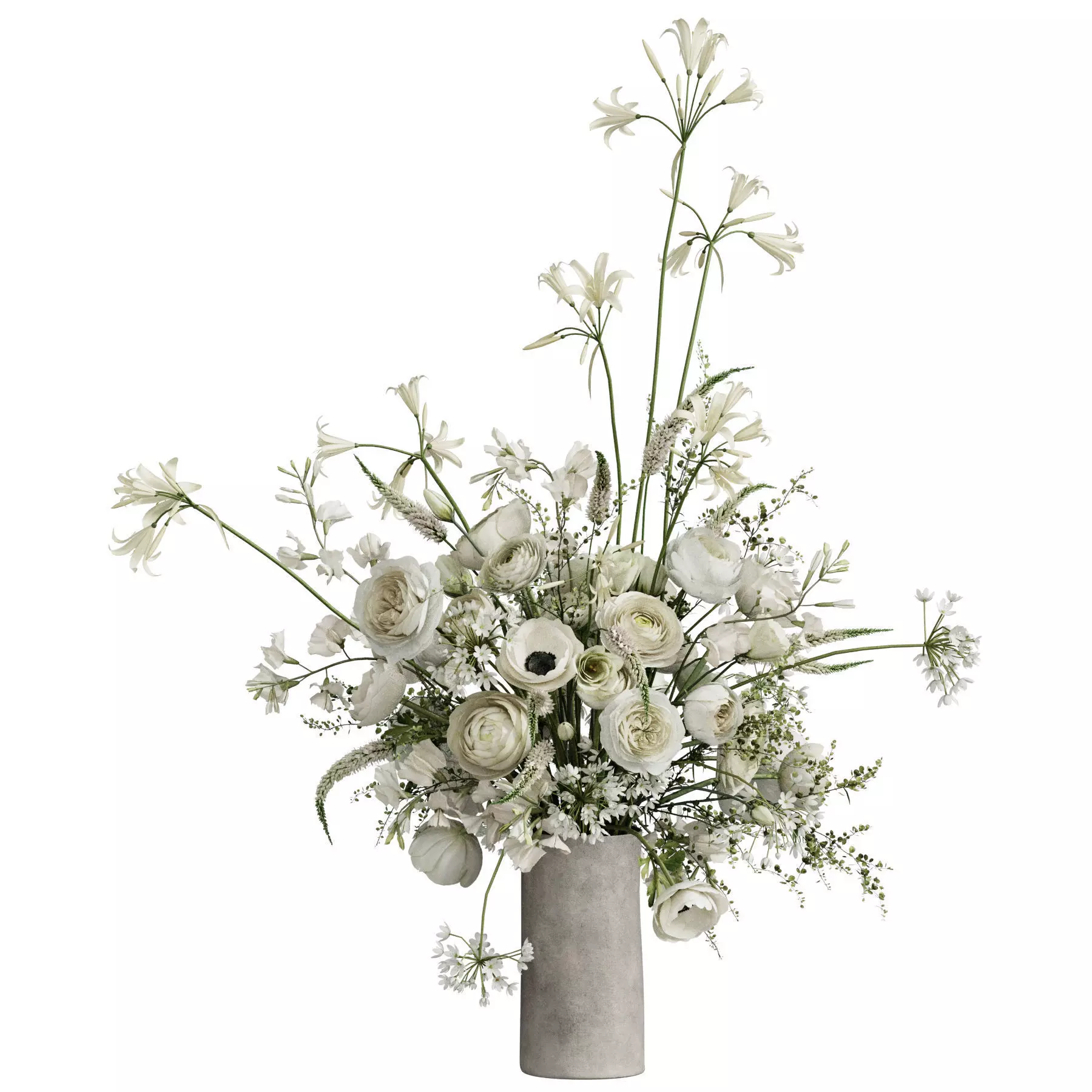 Flower In Vase 95 3D model_0