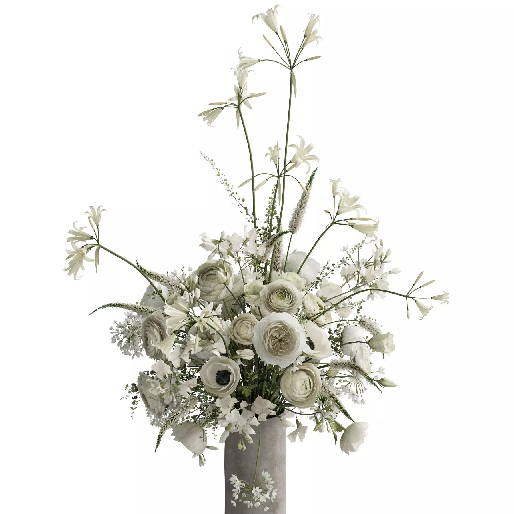 Flower In Vase 95 3D model_2