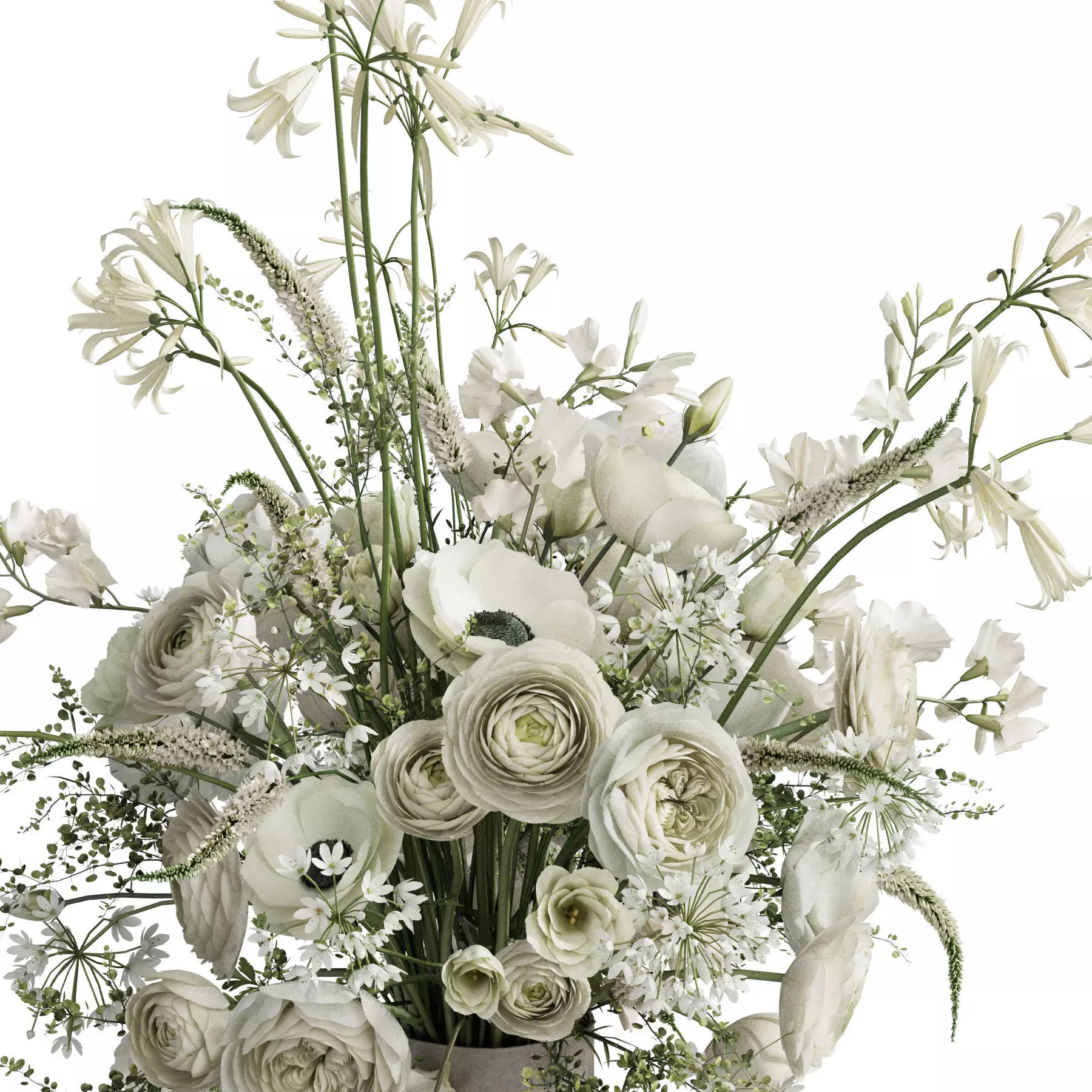 Flower In Vase 95 3D model_3