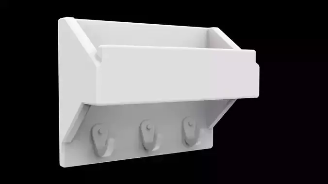 Envelope Slot Key Mail Wall Shelf 3D print model