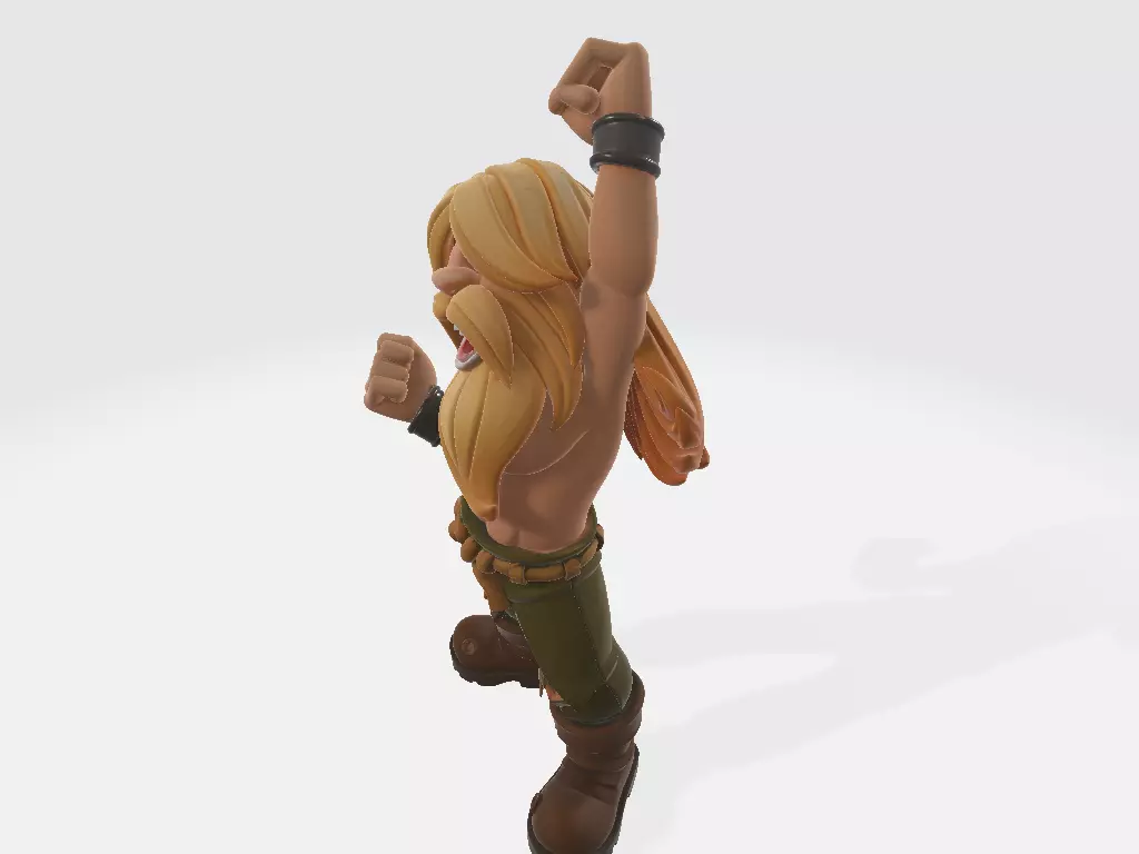 Metal Slug - Hyakutaro Ichimonji - Shoryuken 3D print model_2