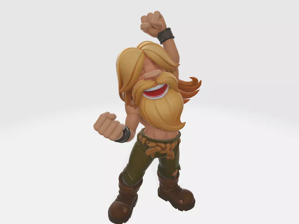 Metal Slug - Hyakutaro Ichimonji - Shoryuken 3D print model_1