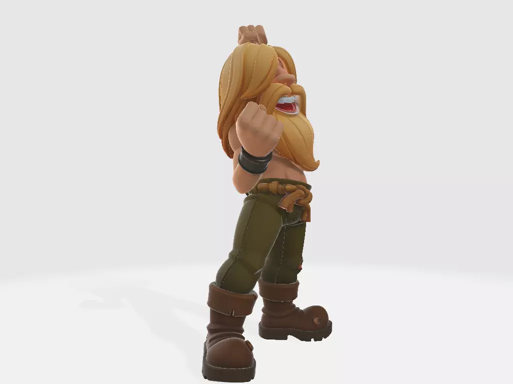 Metal Slug - Hyakutaro Ichimonji - Shoryuken 3D print model_5