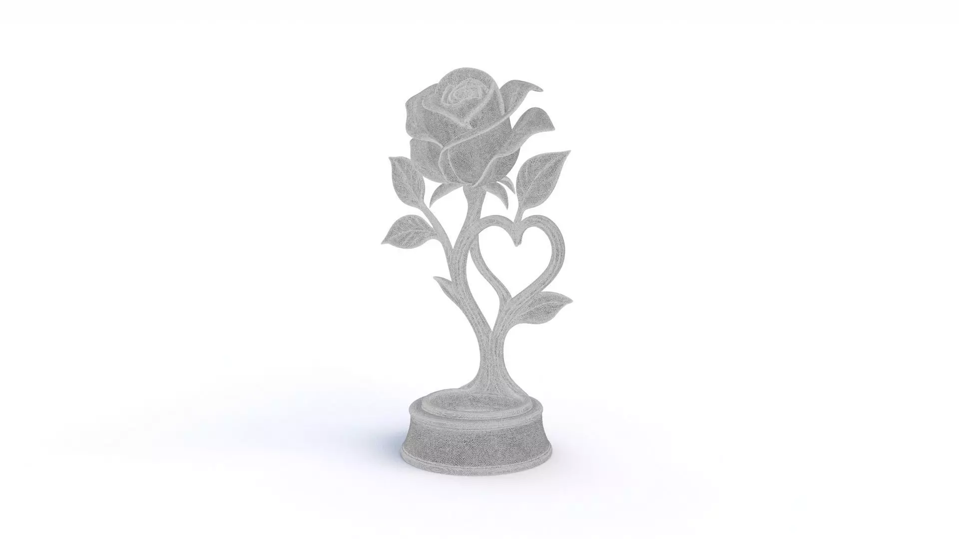 Rose Statue  3D print model_17