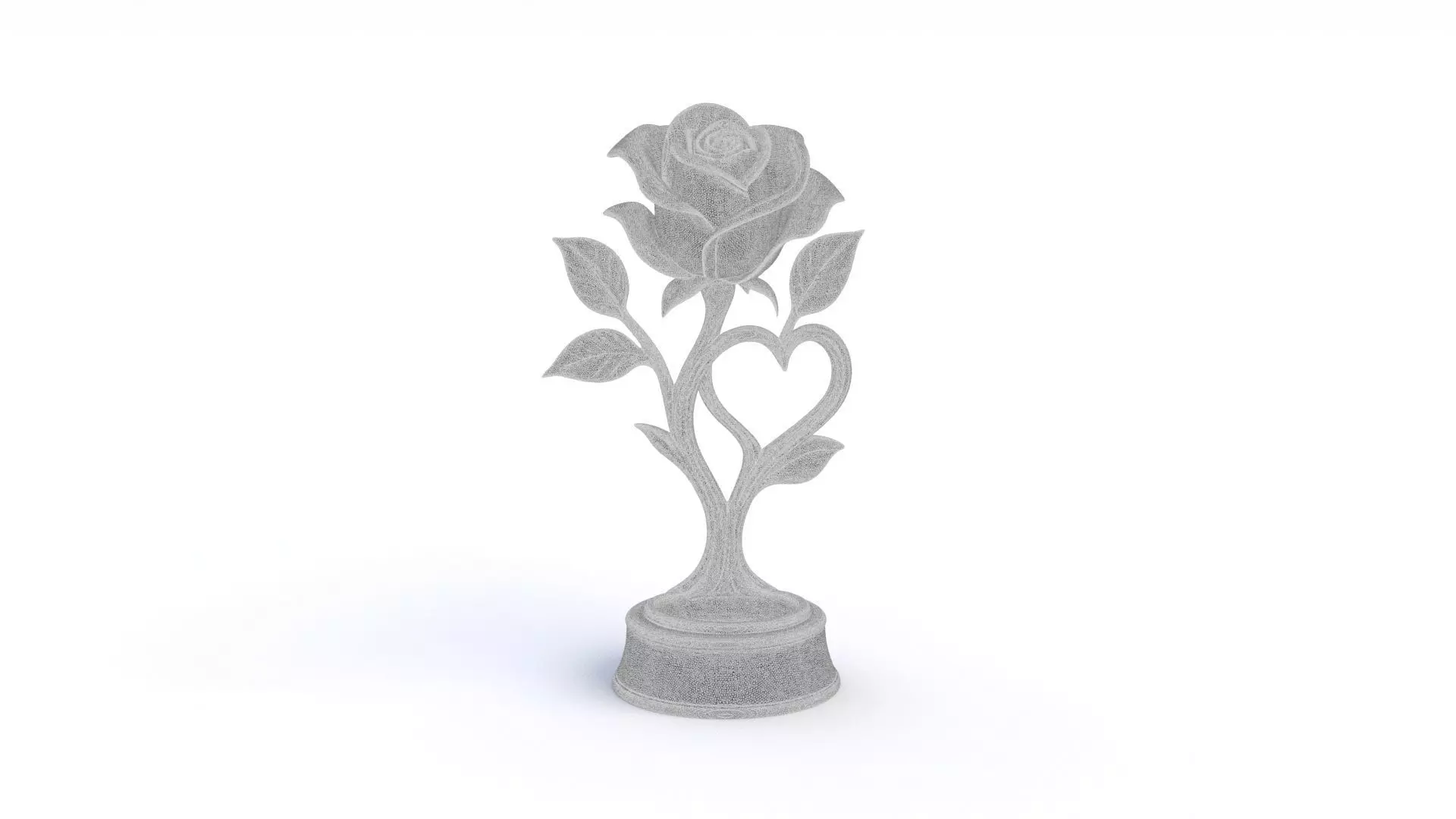Rose Statue  3D print model_12