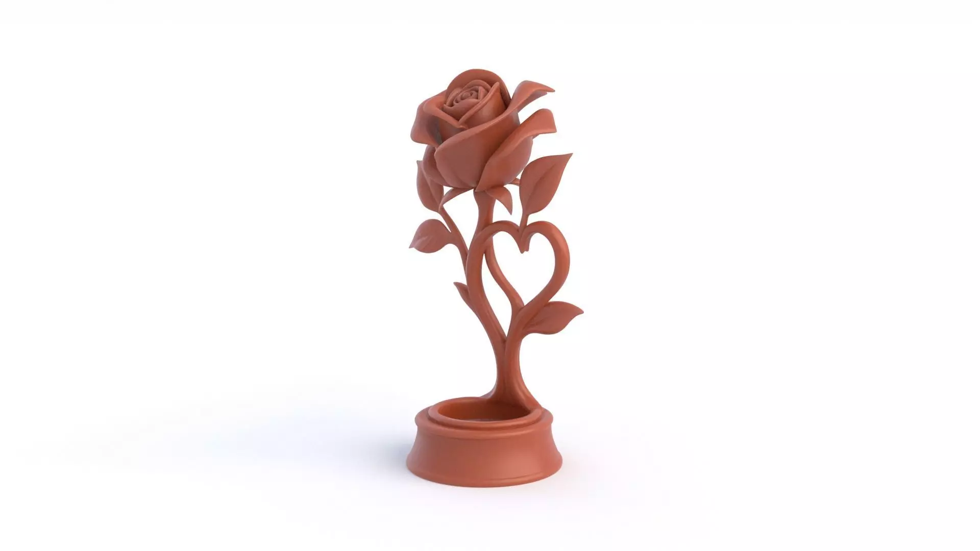 Rose Statue  3D print model_9
