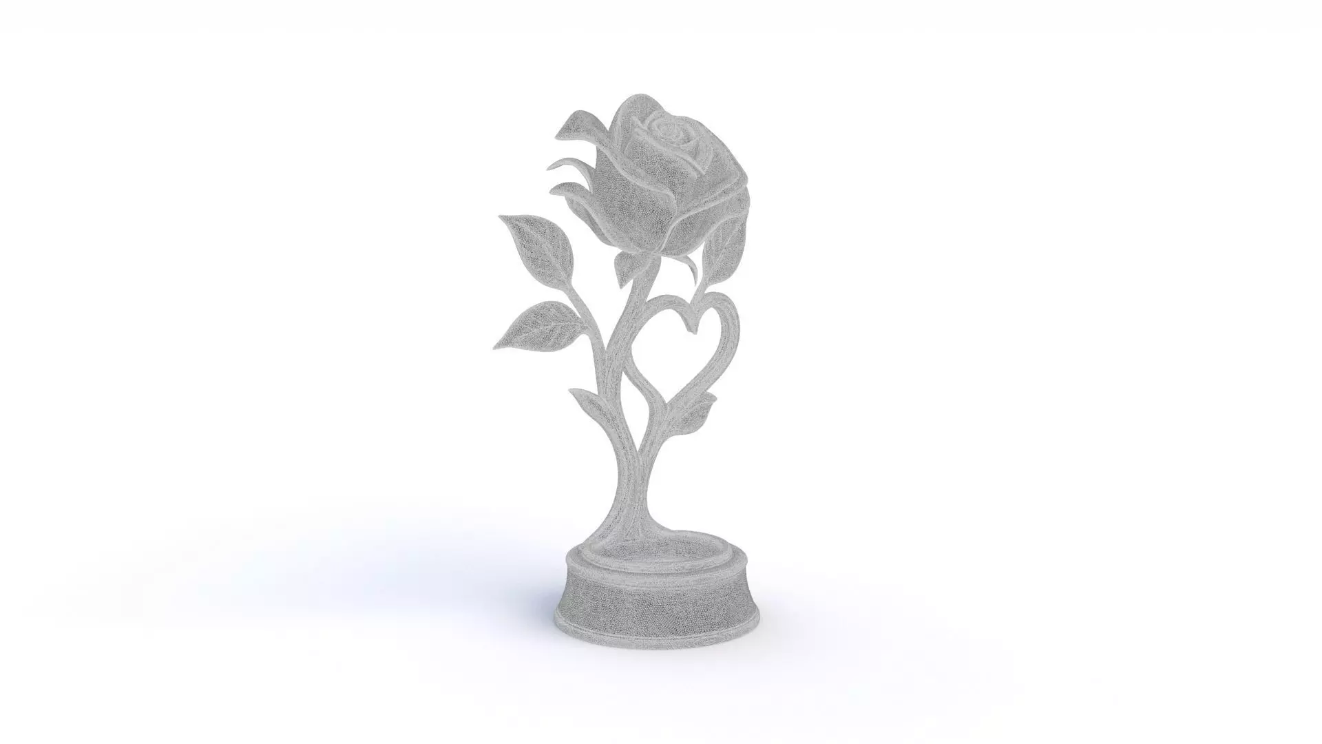 Rose Statue  3D print model_13