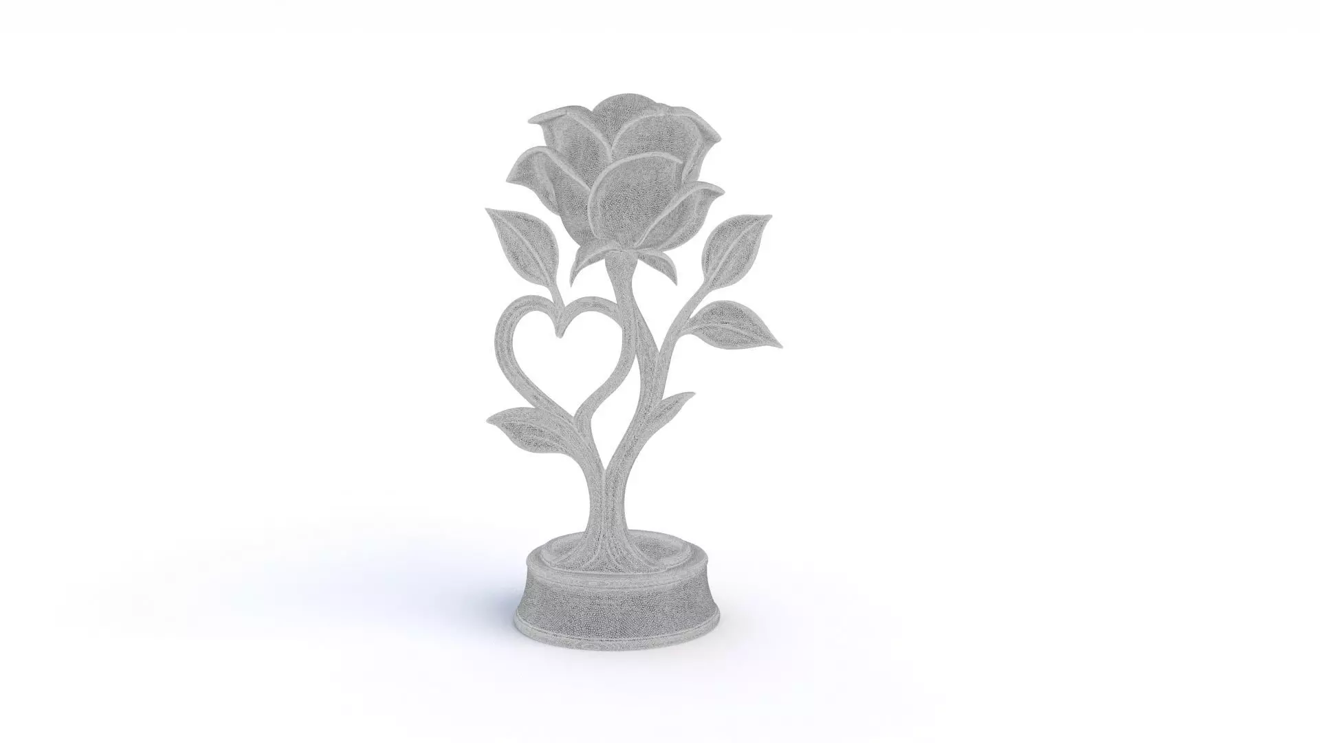 Rose Statue  3D print model_15