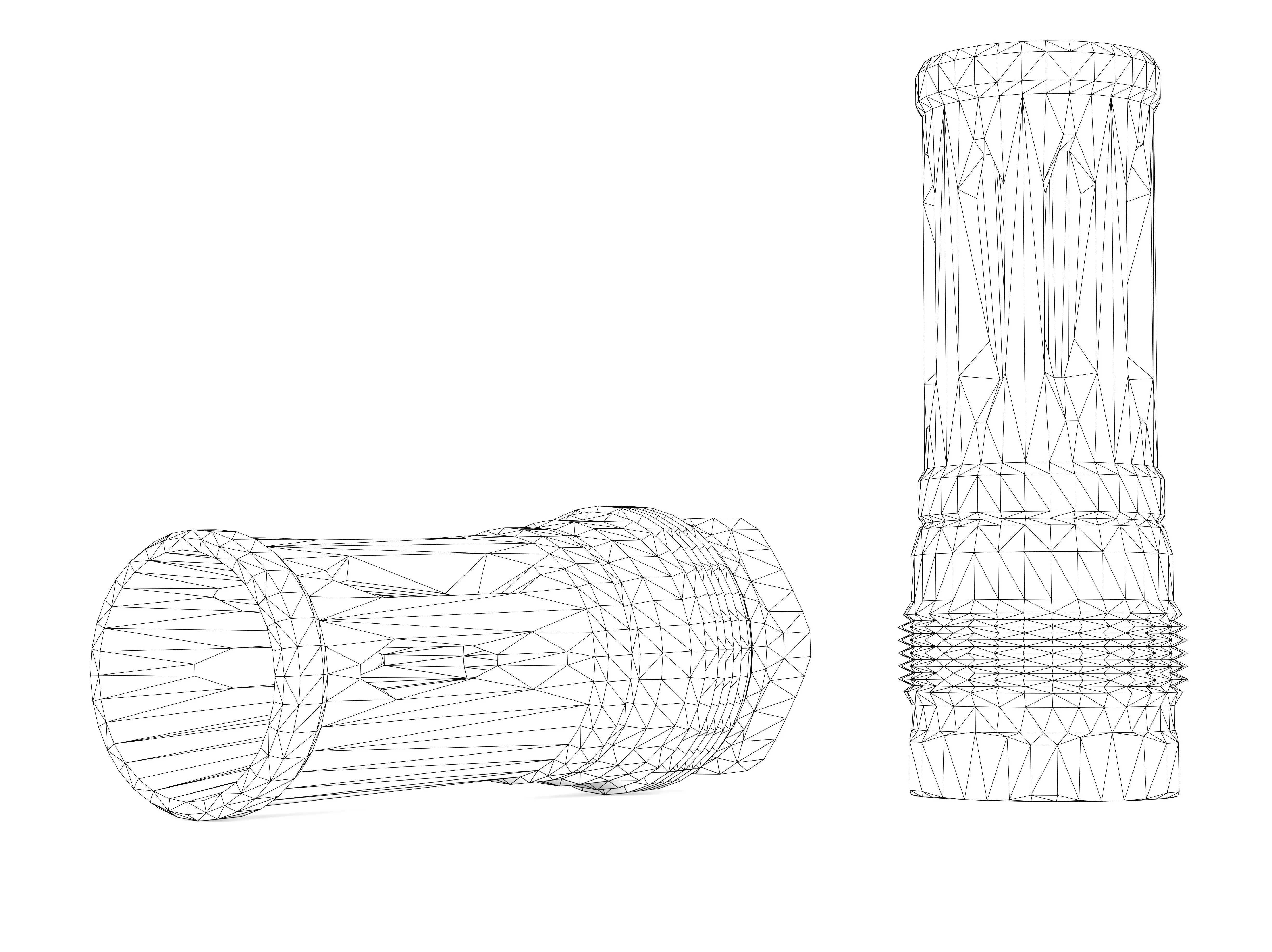Rearden MFG R2C Flash Hider Low-poly 3D model_6