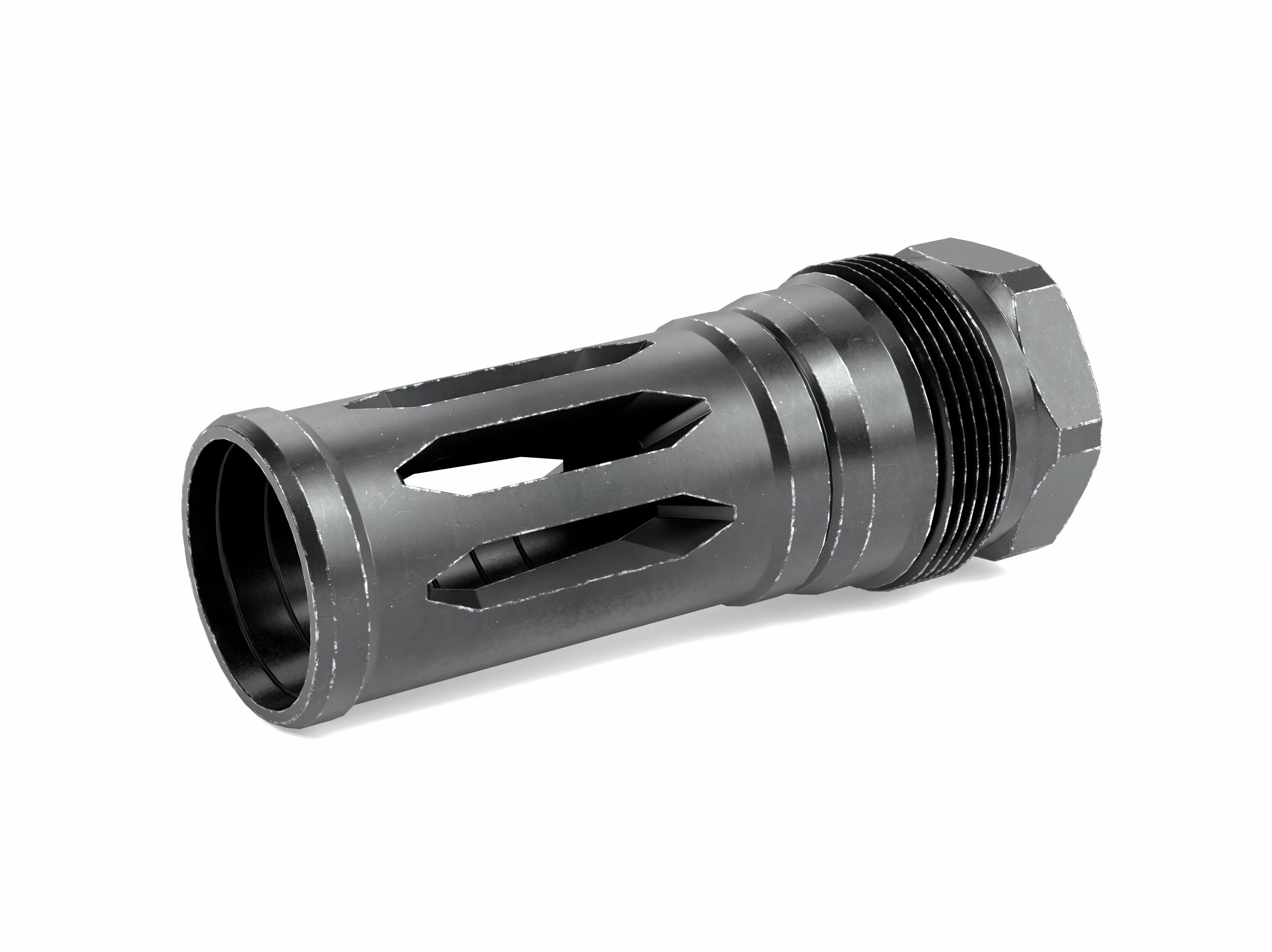 Rearden MFG R2C Flash Hider Low-poly 3D model_4