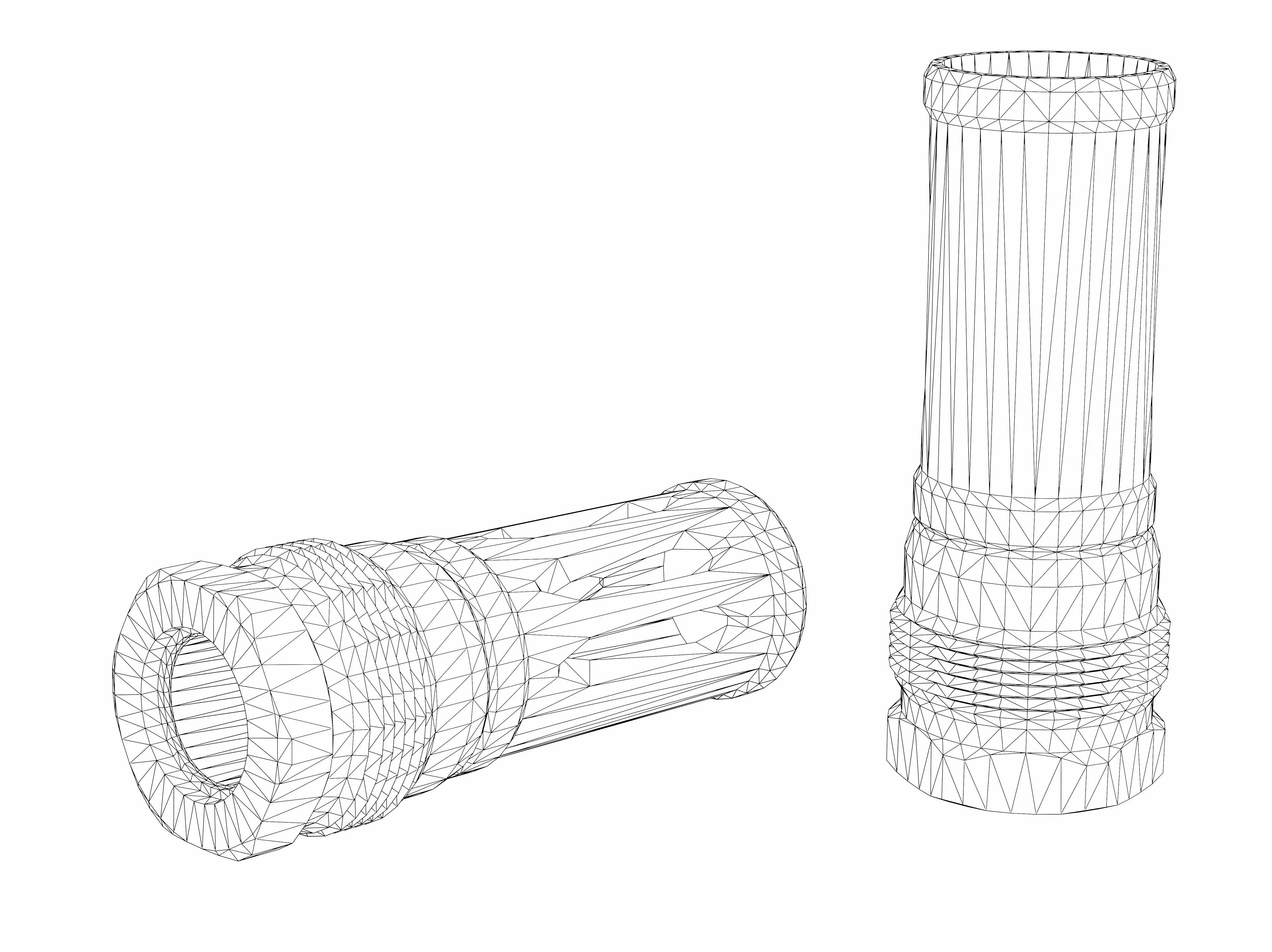 Rearden MFG R2C Flash Hider Low-poly 3D model_8