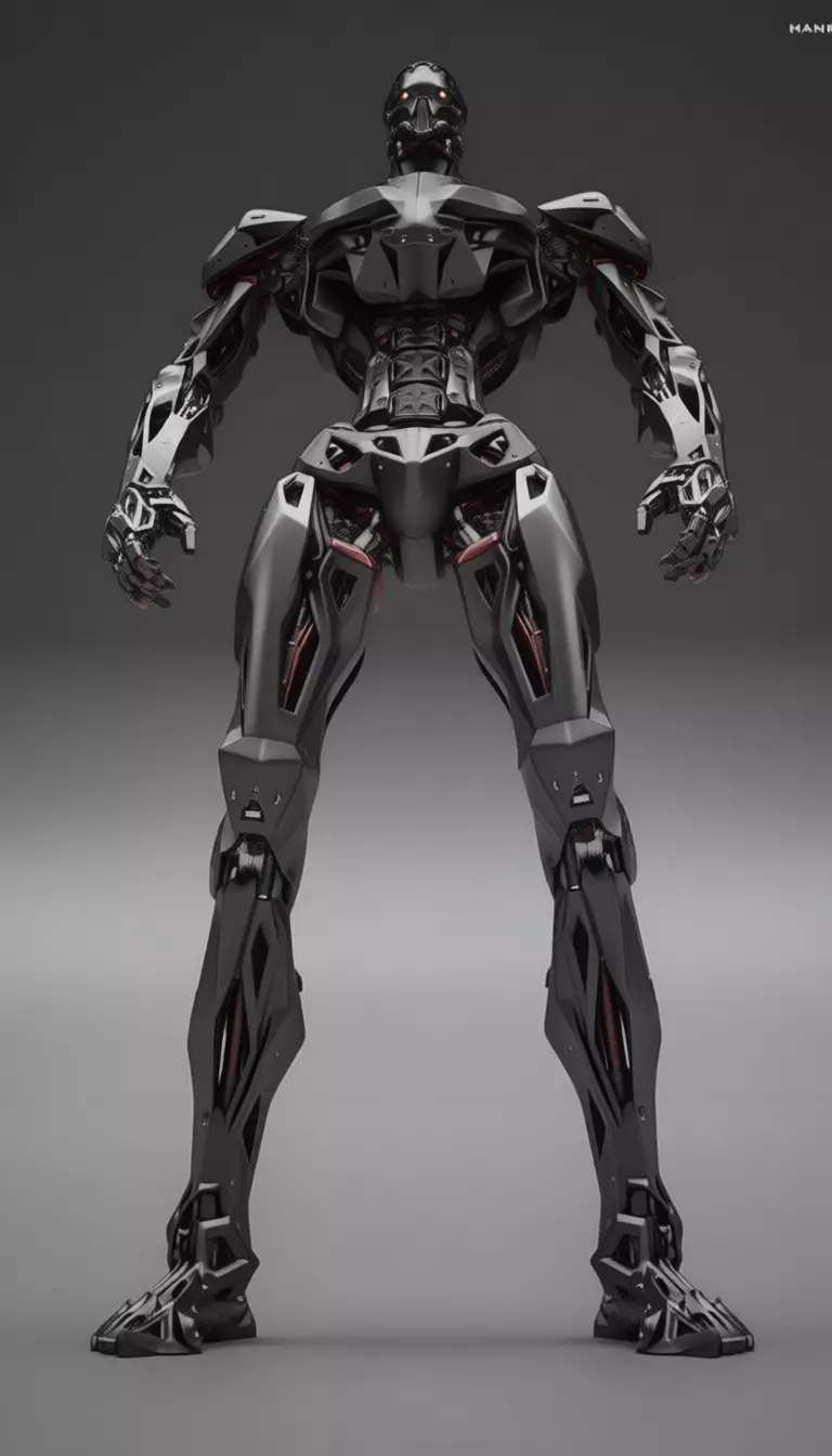 Cybernetic Titan Advanced Exoskeleton Warrior Low-Poly 3D Low-poly 3D model_5