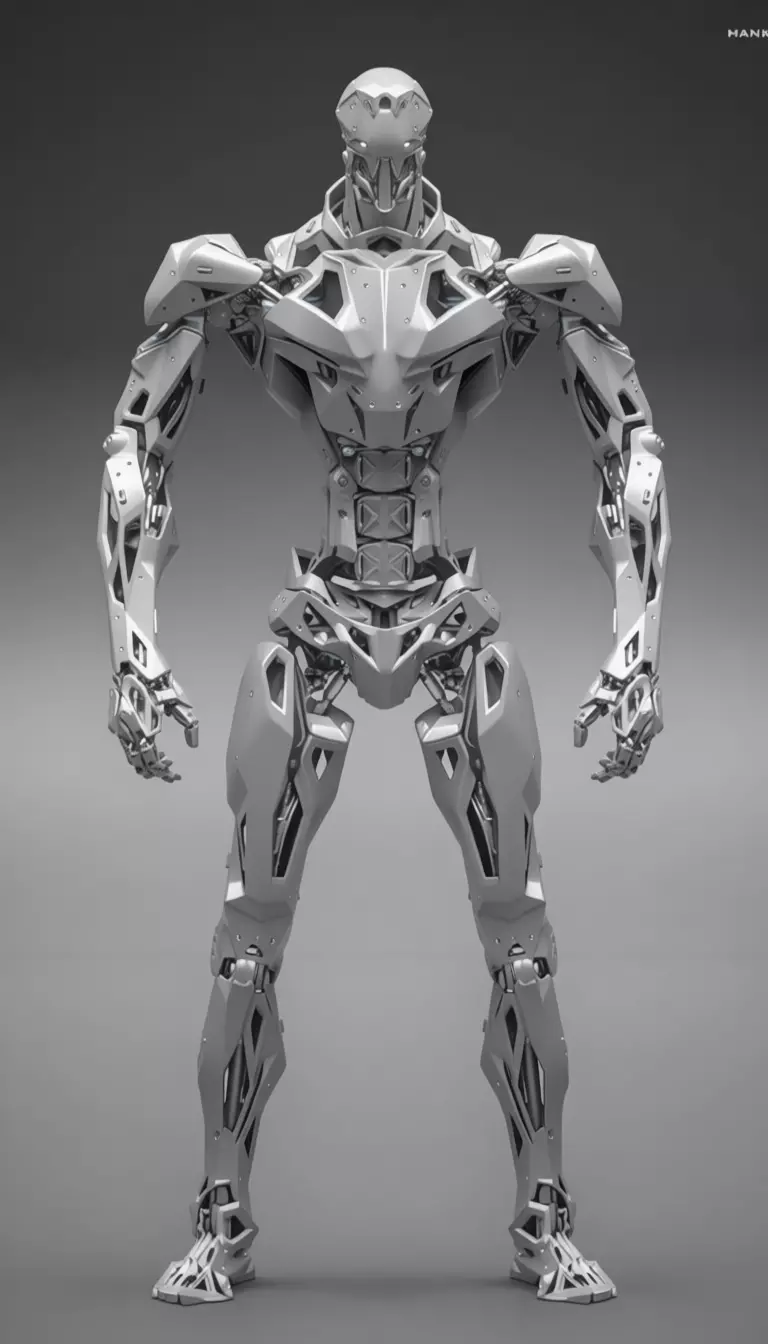 Cybernetic Titan Advanced Exoskeleton Warrior Low-Poly 3D Low-poly 3D model_3