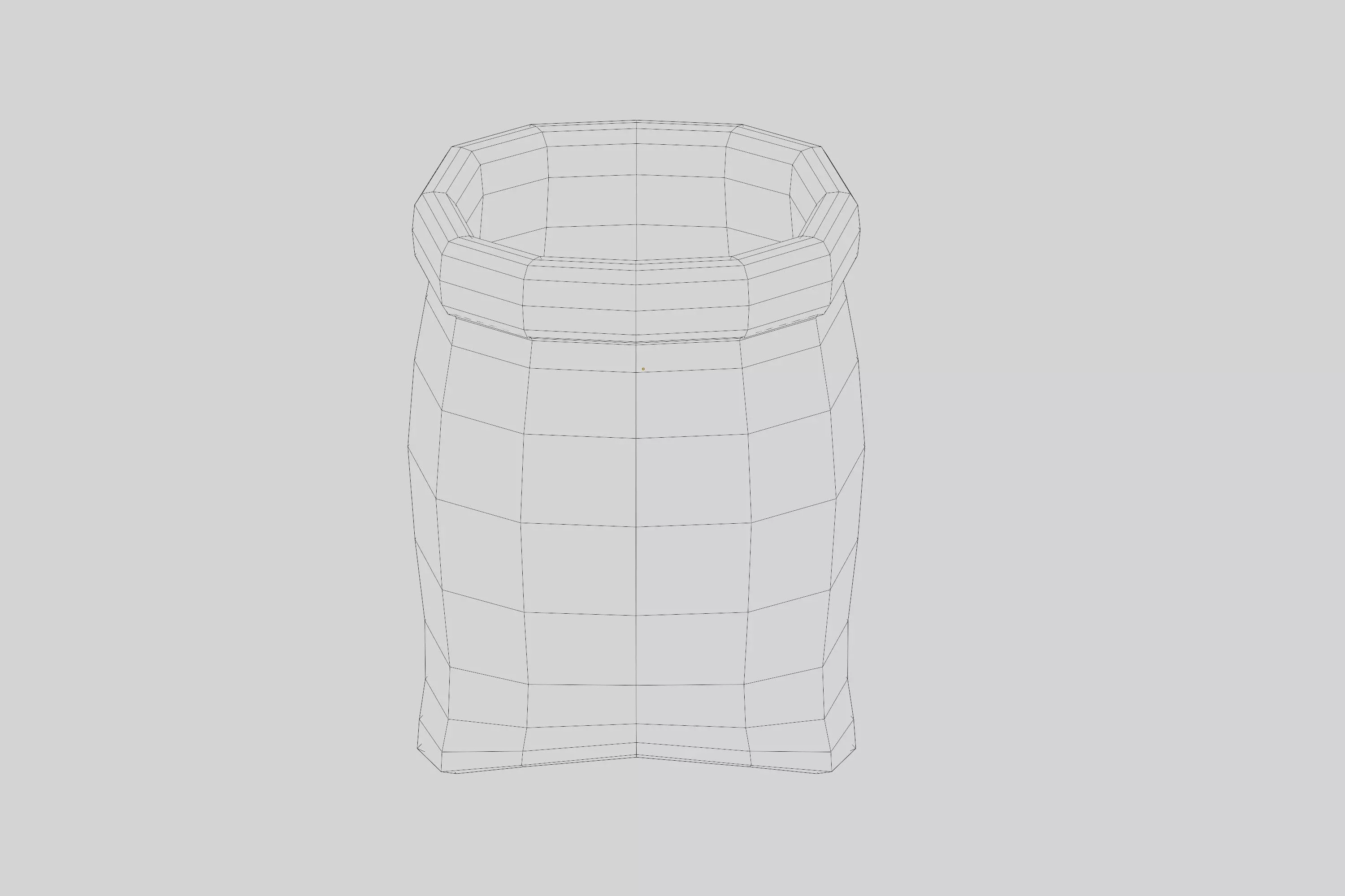 Sack bag cartoon Low-poly 3D model_7