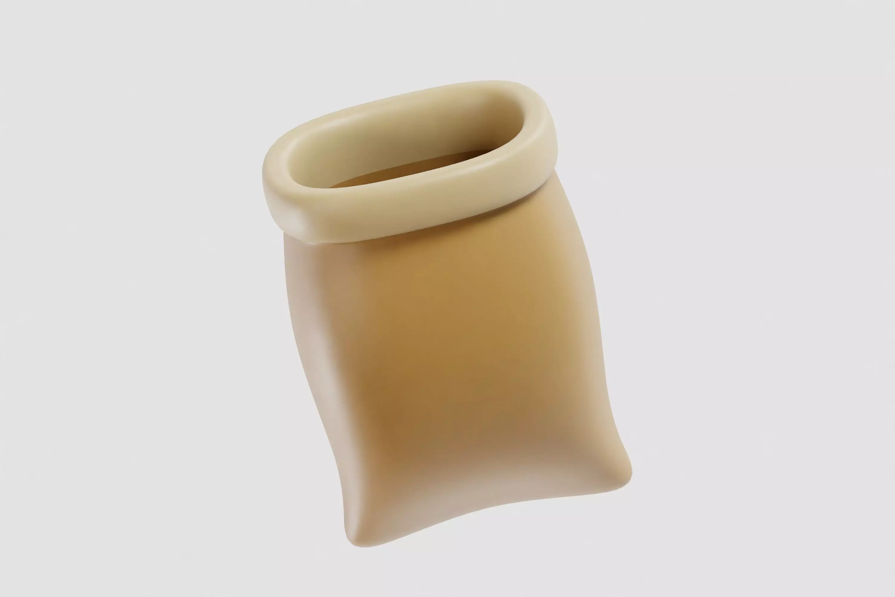 Sack bag cartoon Low-poly 3D model_2