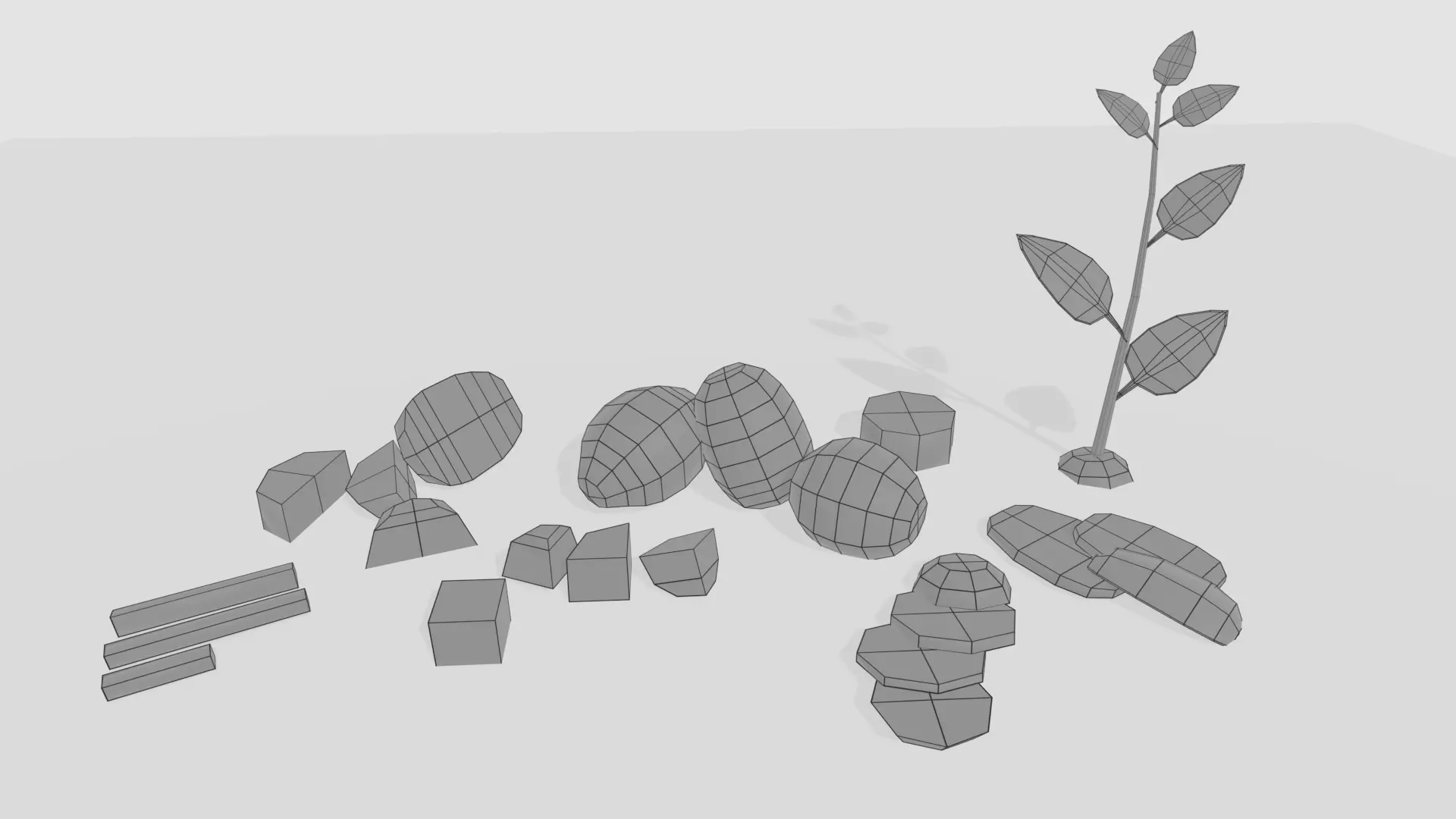 lowpoly Potato model pack Low-poly 3D model Low-poly 3D model_7