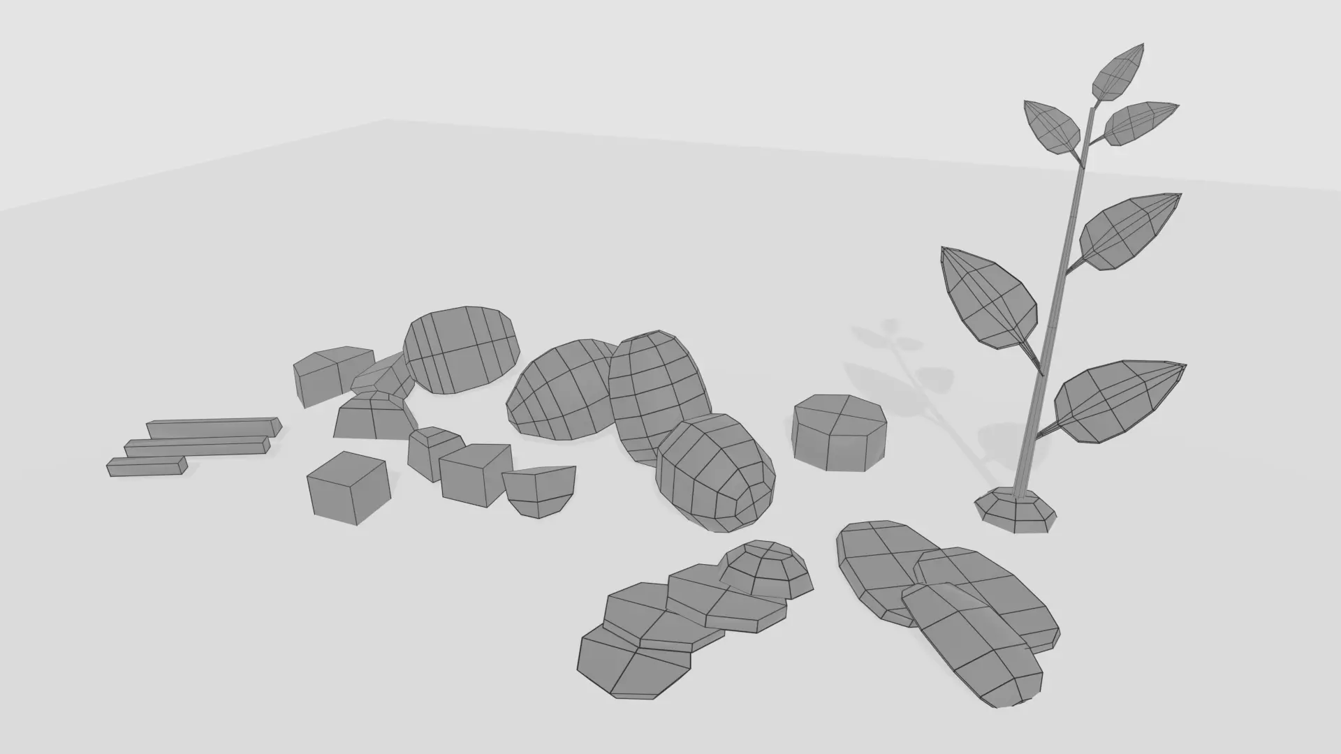 lowpoly Potato model pack Low-poly 3D model Low-poly 3D model_8