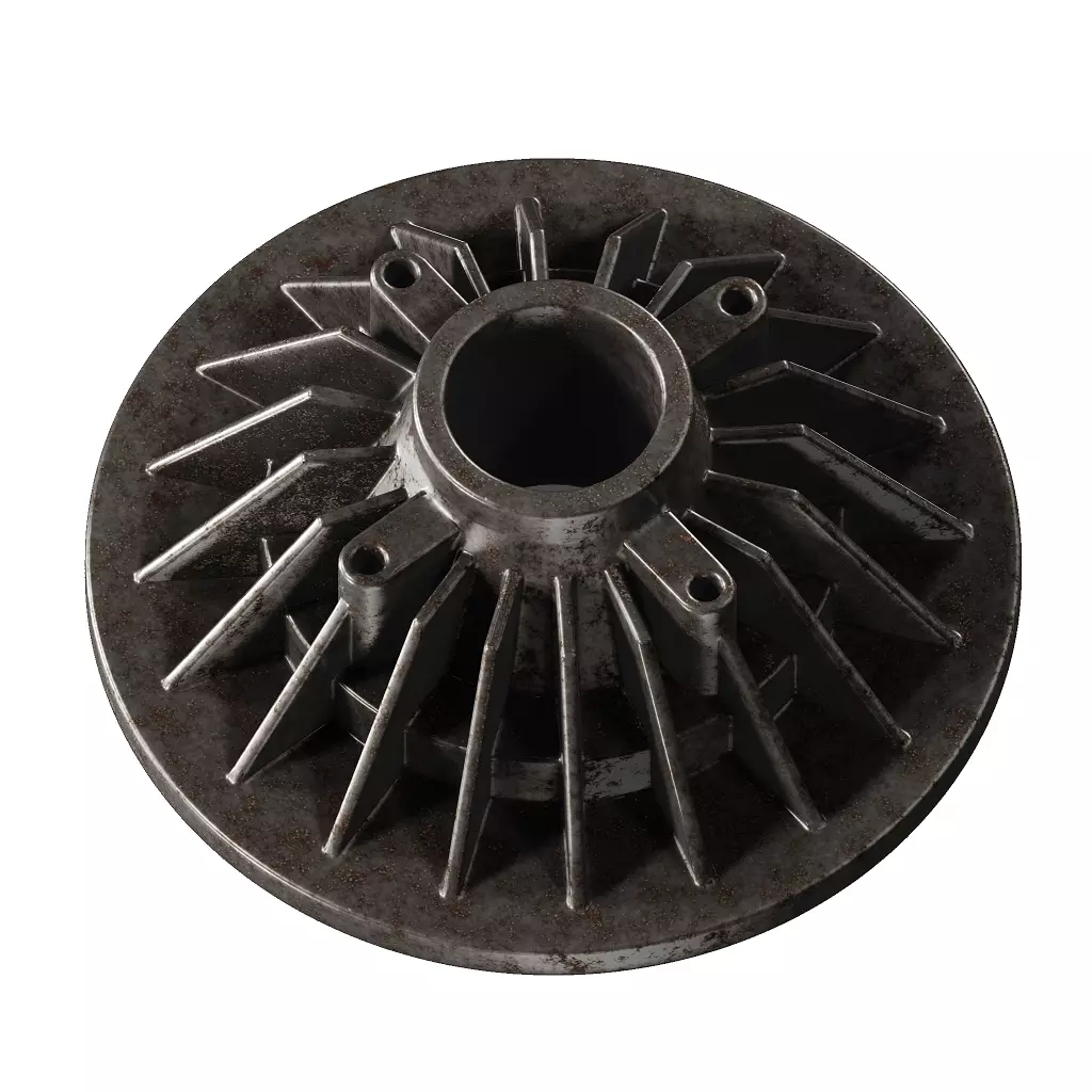 Rusty Engine Cooling Fan Clutch 3D model_4