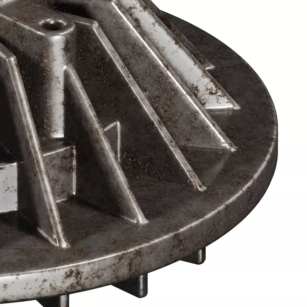 Rusty Engine Cooling Fan Clutch 3D model_1