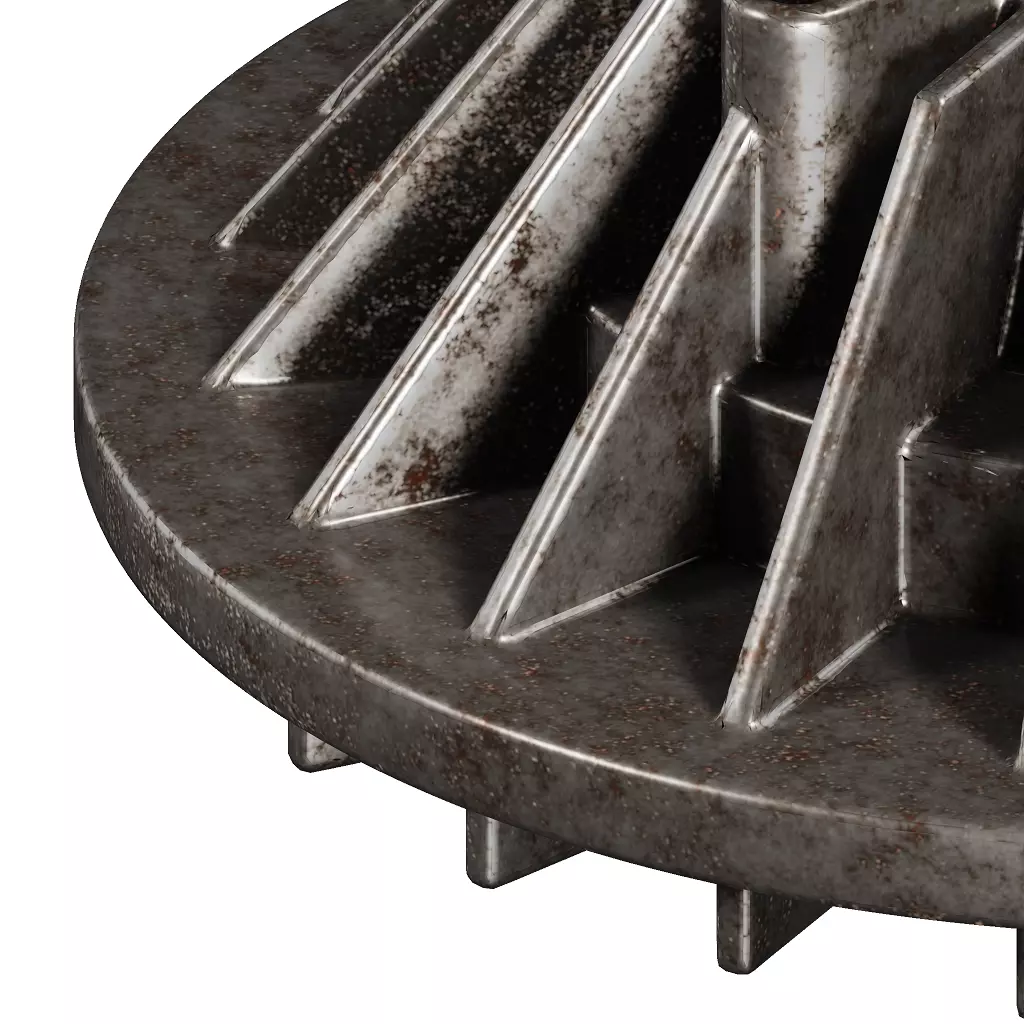 Rusty Engine Cooling Fan Clutch 3D model_2