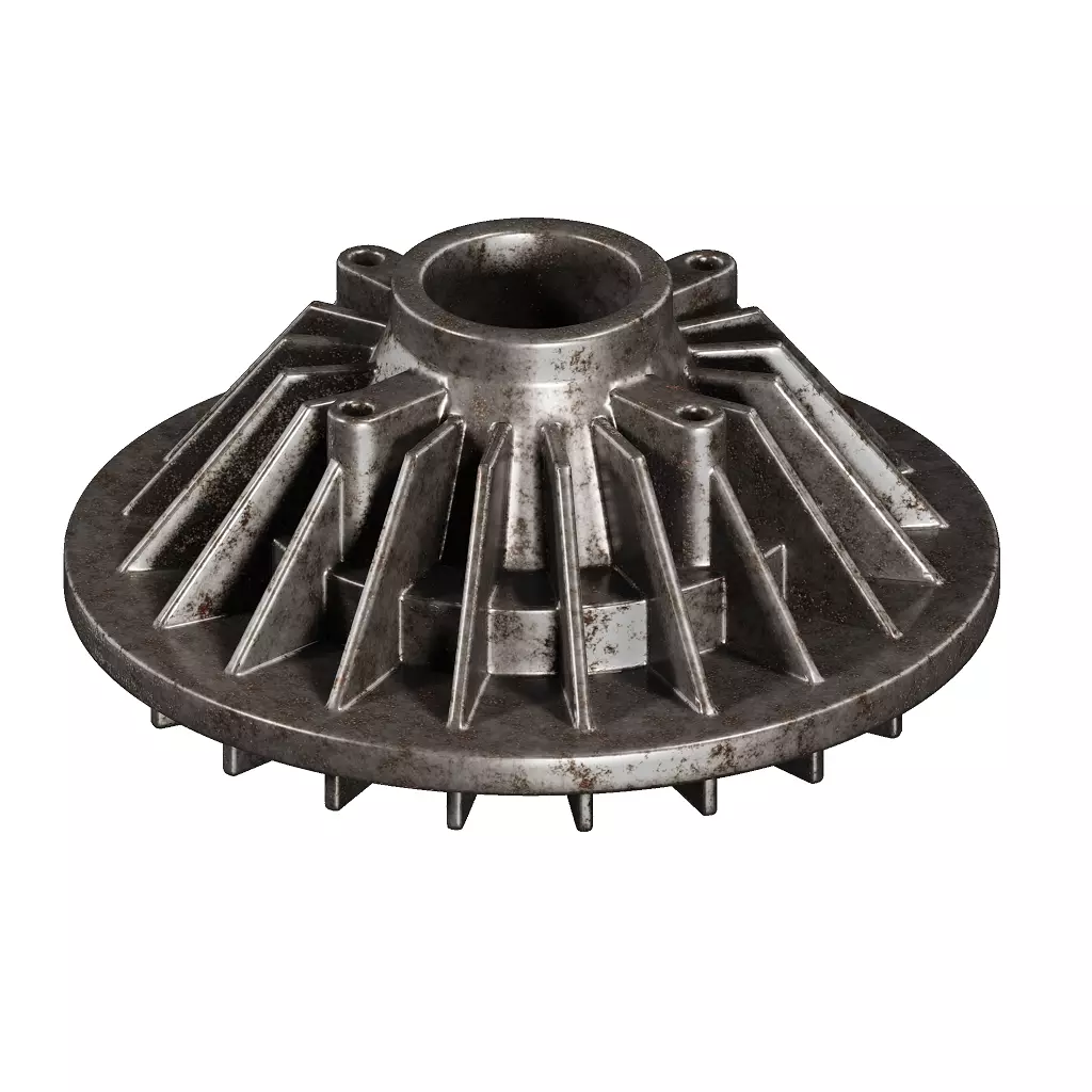 Rusty Engine Cooling Fan Clutch 3D model_0