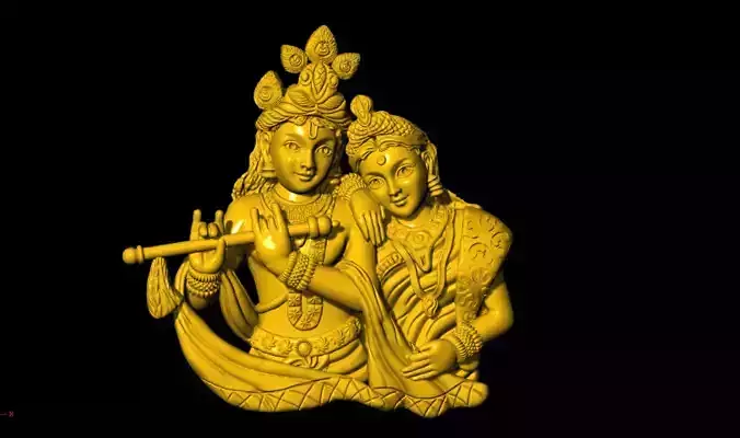 Radha Krishna printed model