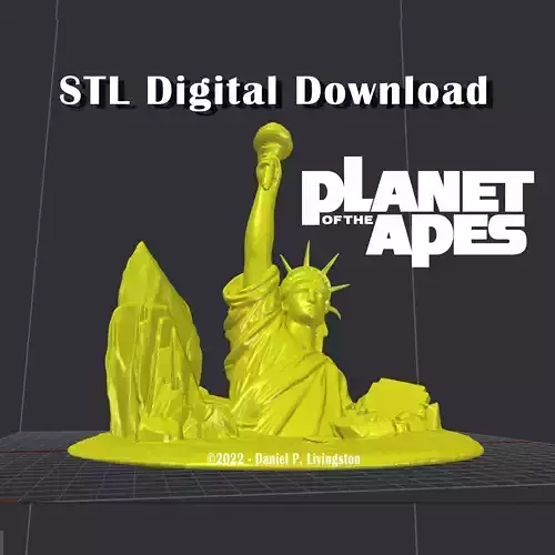 Planet of the Apes Diorama - Statue of Liberty Final Scene - STL