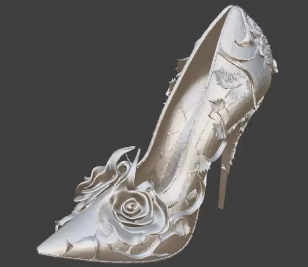 Floral Fantasy High Heel 3D print model_5