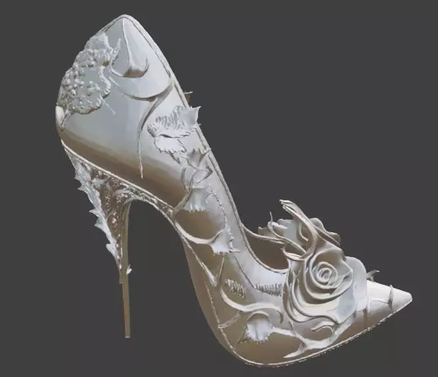 Floral Fantasy High Heel 3D print model_3