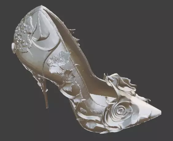 Floral Fantasy High Heel 3D print model_4