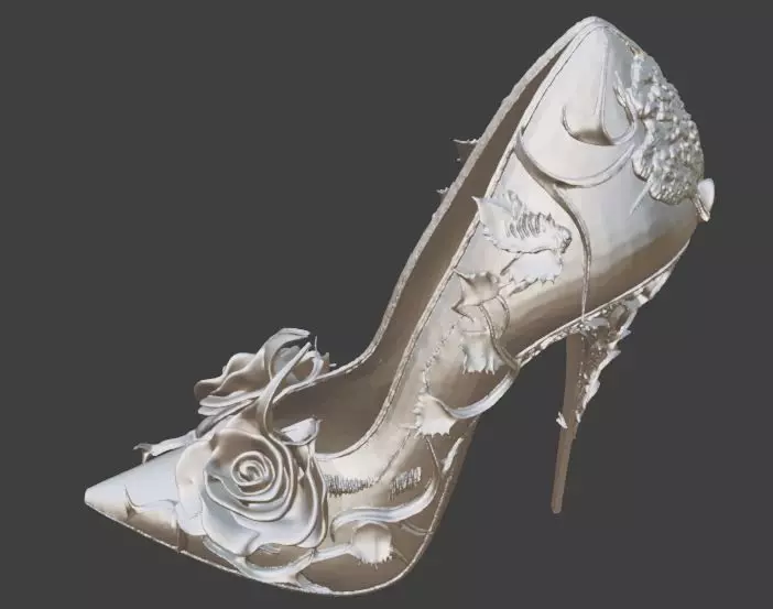 Floral Fantasy High Heel 3D print model_1