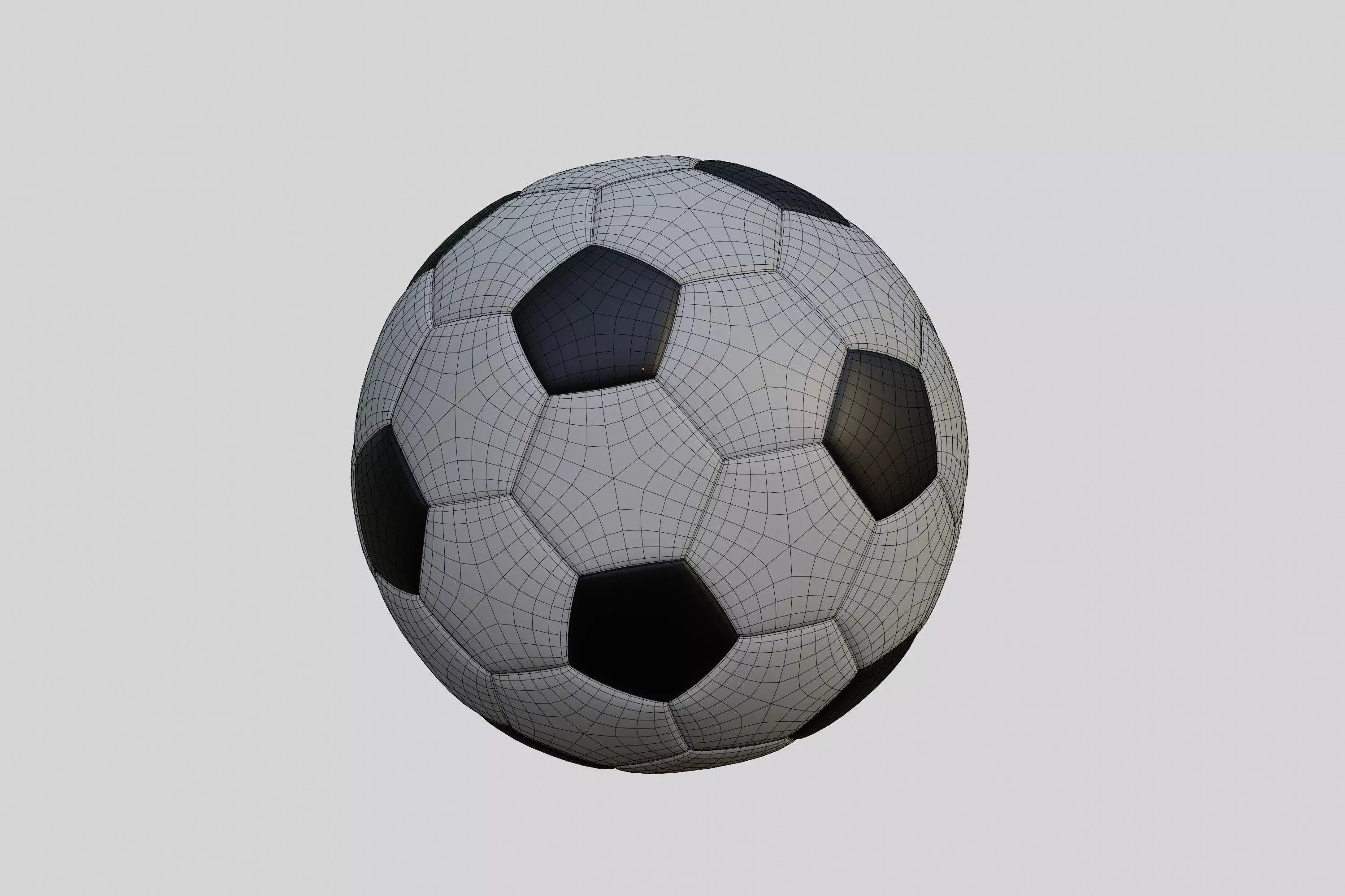 Soccer Ball Football Low-poly 3D model_7
