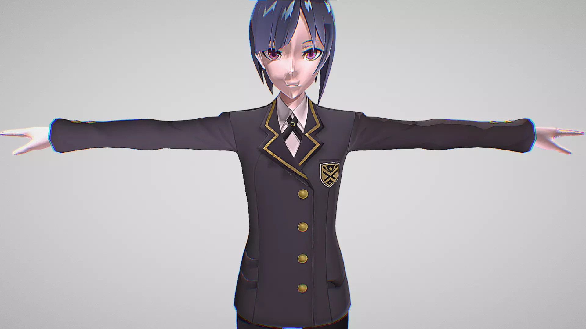 Ai Sai Kamiya - Tokyo Cronos - Cute Anime Characters Low-poly 3D model_0