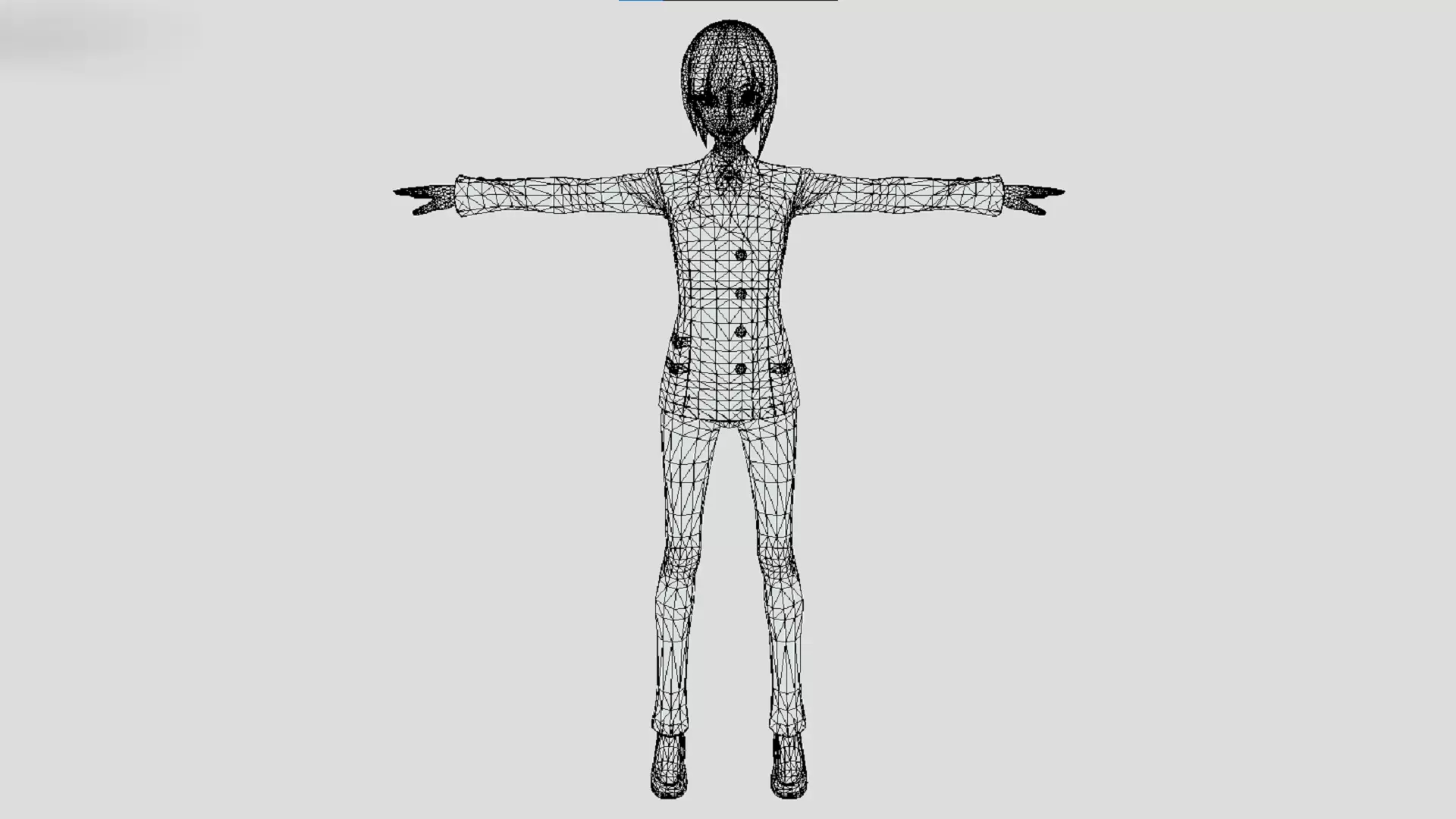 Ai Sai Kamiya - Tokyo Cronos - Cute Anime Characters Low-poly 3D model_2