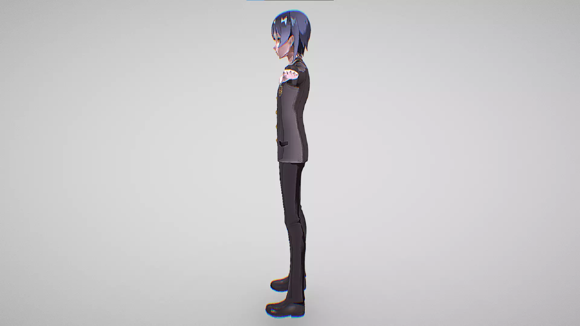 Ai Sai Kamiya - Tokyo Cronos - Cute Anime Characters Low-poly 3D model_5