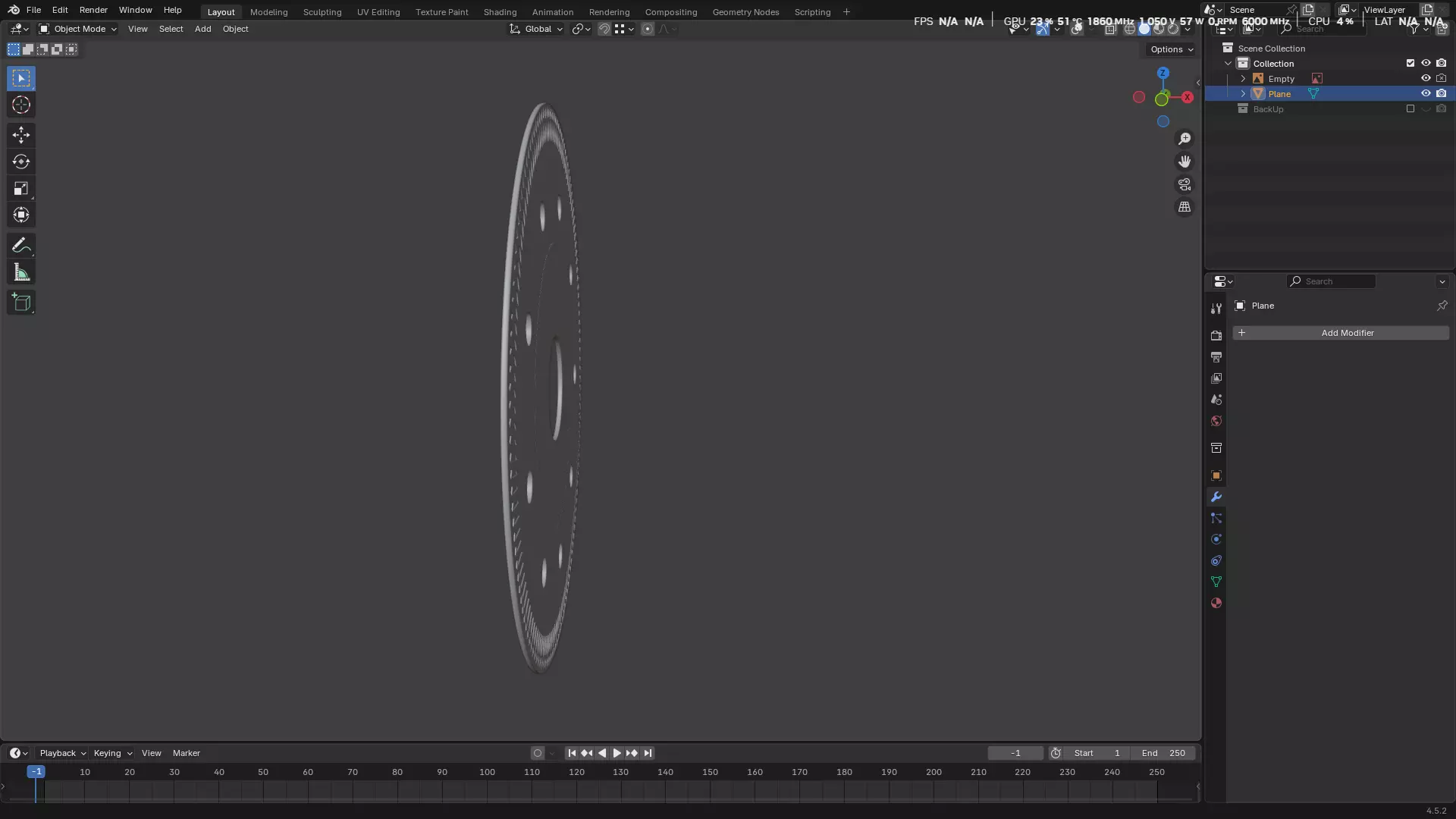 Saw Blade for Grinder Low-poly 3D model_8