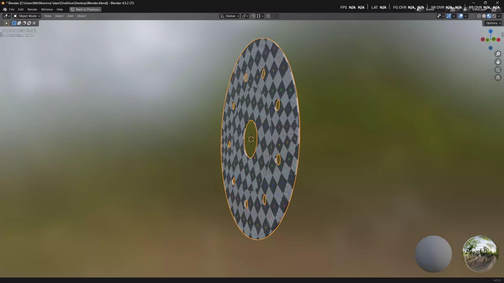 Saw Blade for Grinder Low-poly 3D model_13