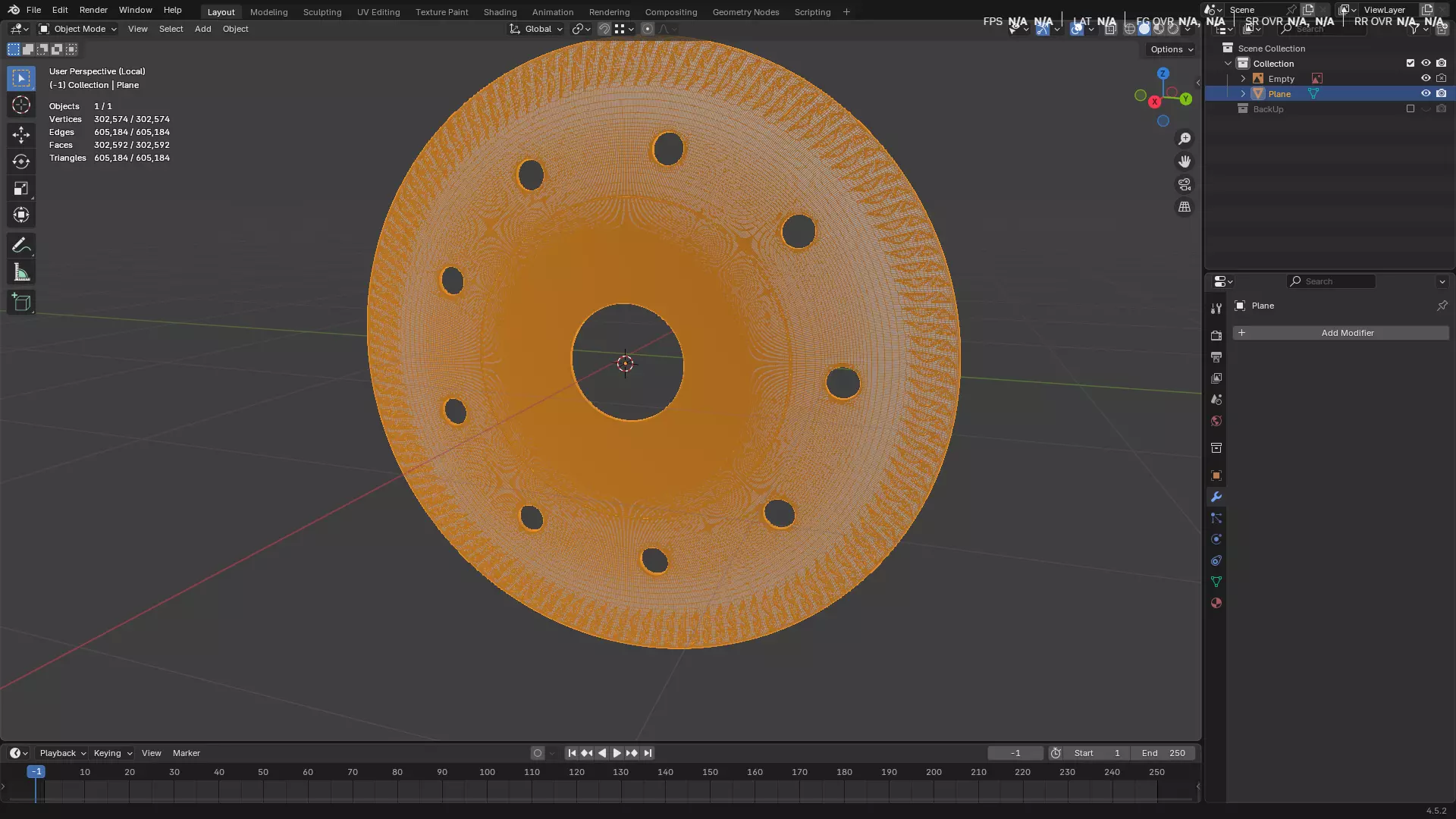 Saw Blade for Grinder Low-poly 3D model_49