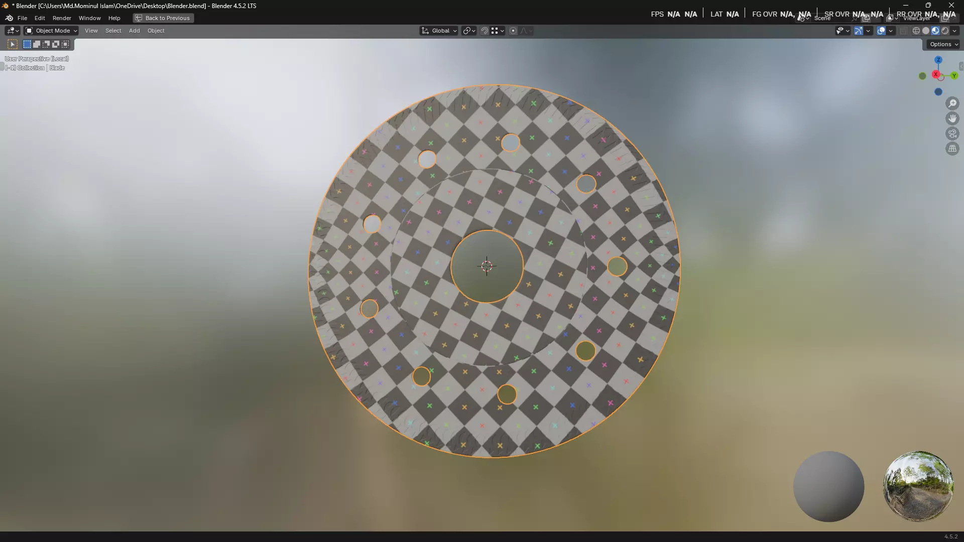 Saw Blade for Grinder Low-poly 3D model_6