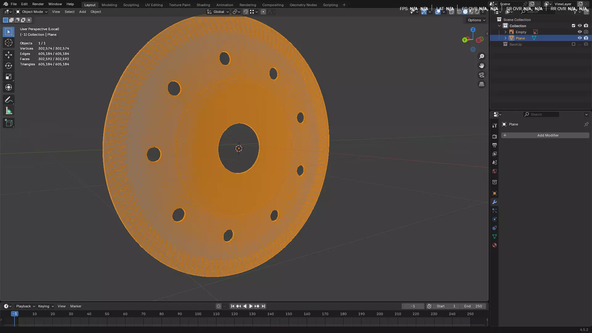 Saw Blade for Grinder Low-poly 3D model_47