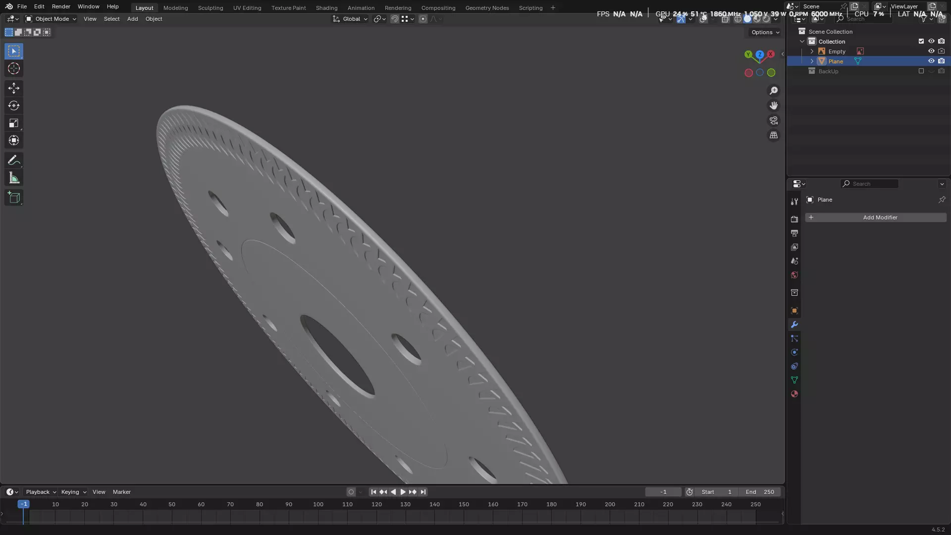 Saw Blade for Grinder Low-poly 3D model_53