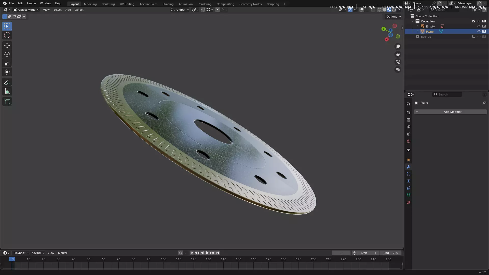 Saw Blade for Grinder Low-poly 3D model_24