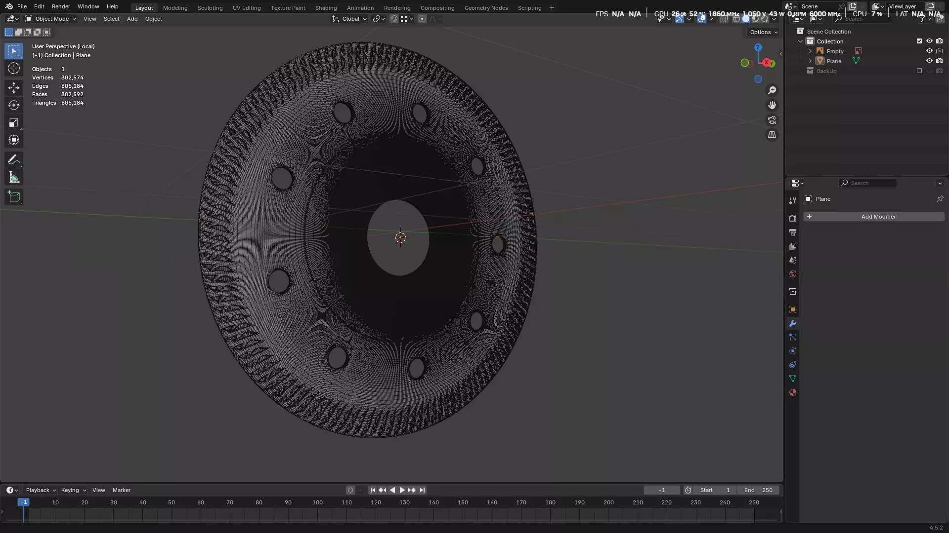 Saw Blade for Grinder Low-poly 3D model_44
