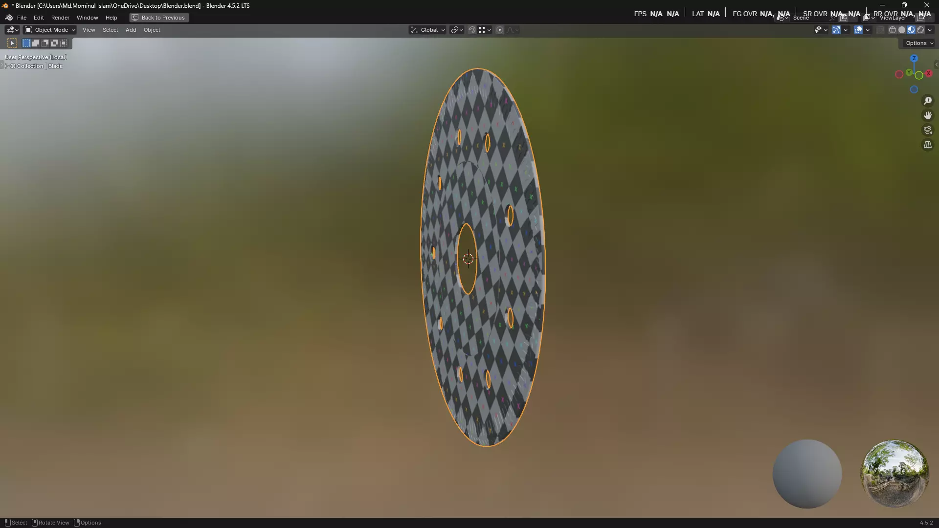 Saw Blade for Grinder Low-poly 3D model_21