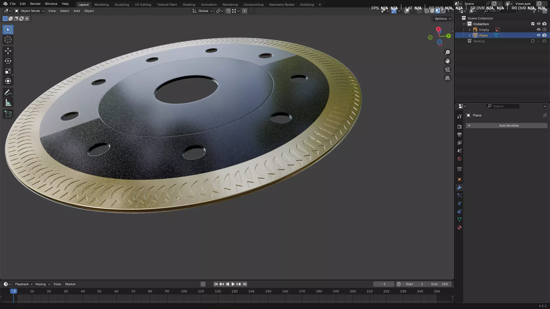 Saw Blade for Grinder Low-poly 3D model_29