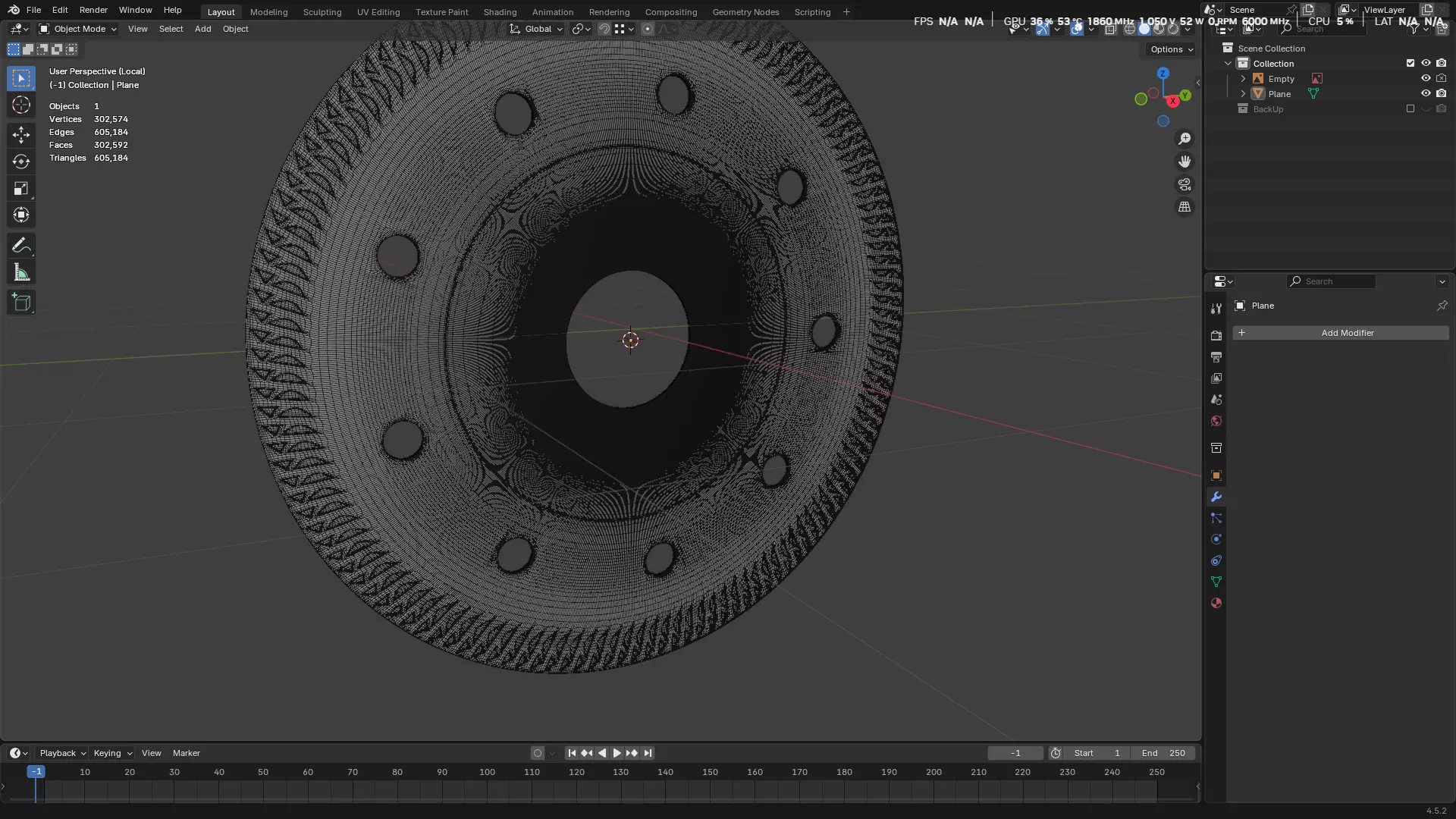 Saw Blade for Grinder Low-poly 3D model_56