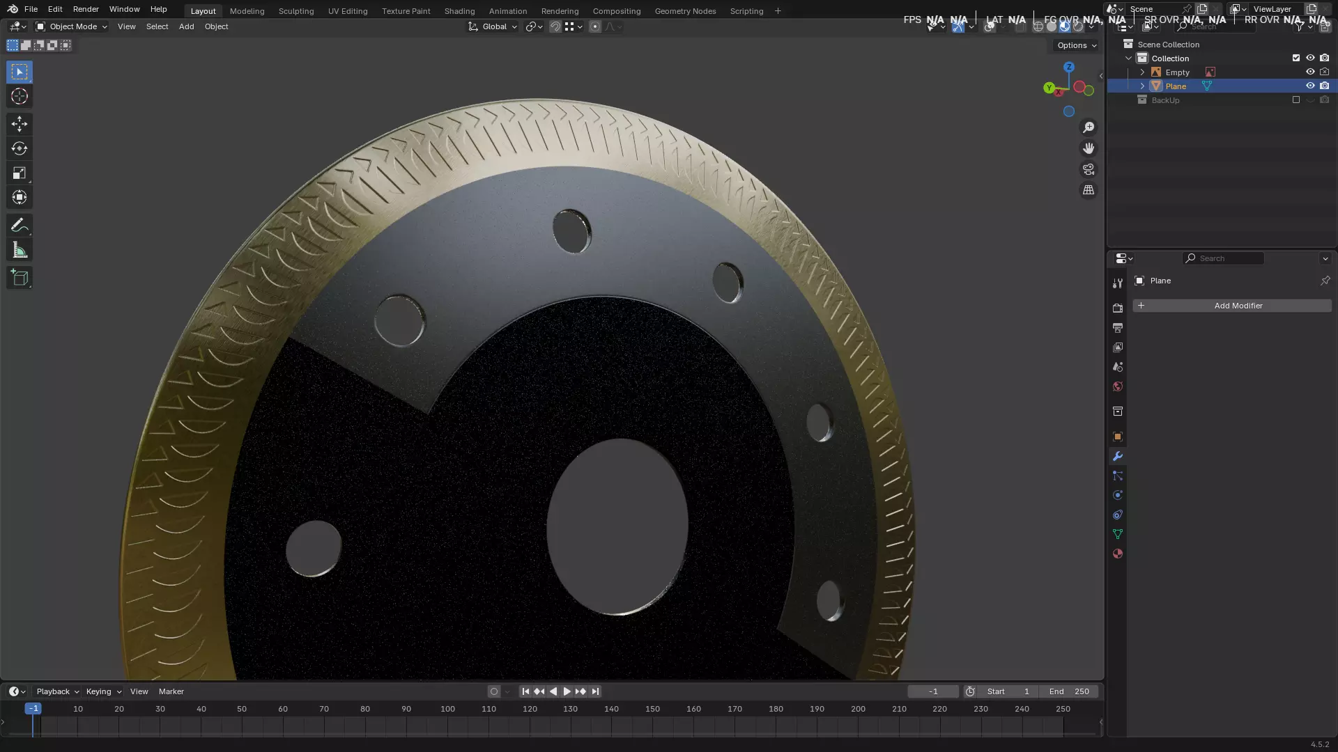 Saw Blade for Grinder Low-poly 3D model_41